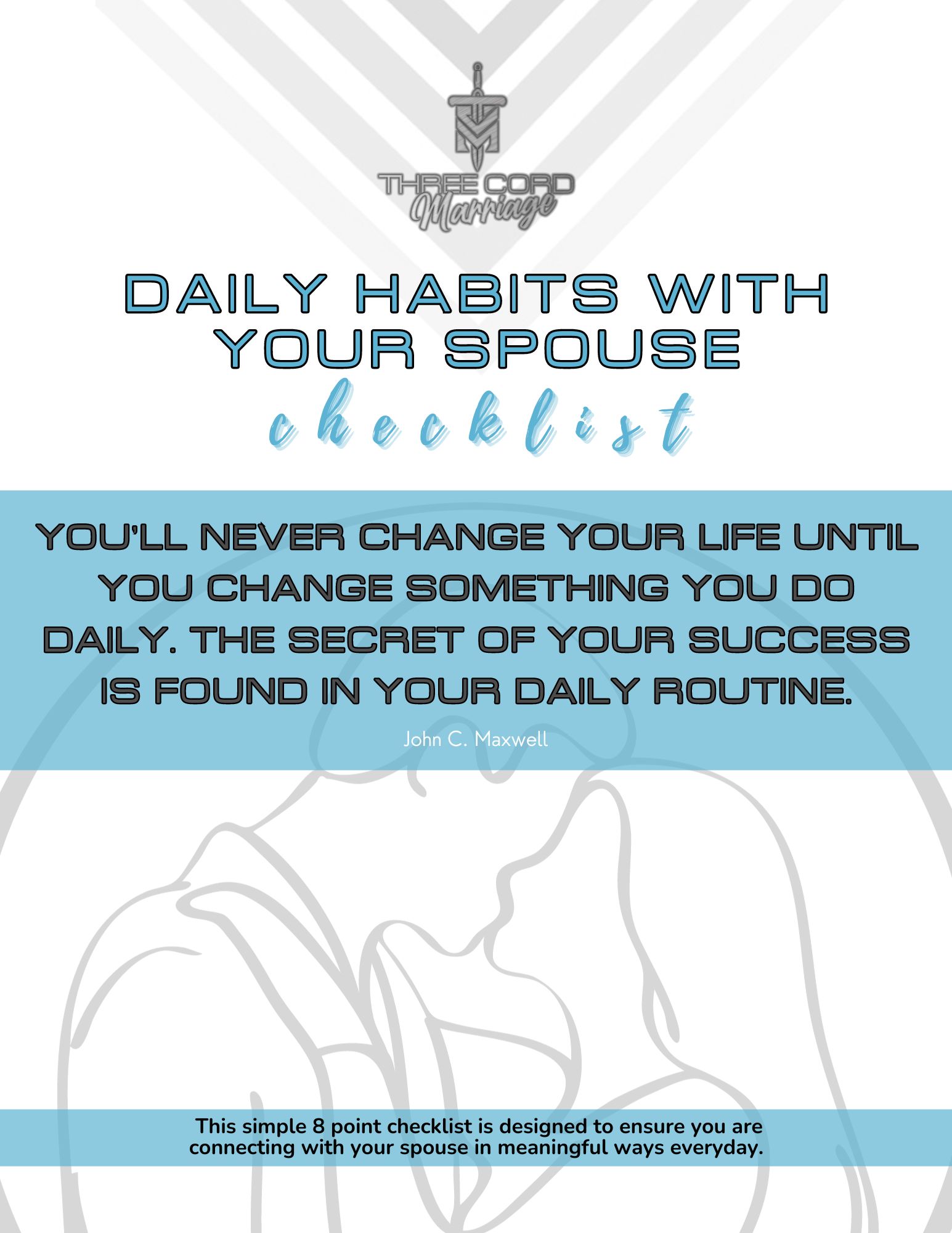 daily habits checklist Cover Page 8.5x11